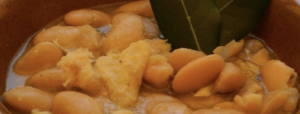 Baccalà con i legumi e TANANAI Trento DOC Metodo Classico