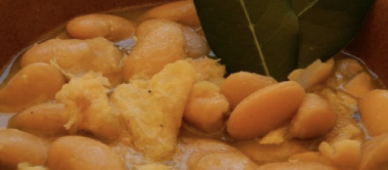 Baccalà con i legumi e TANANAI Trento DOC Metodo Classico
